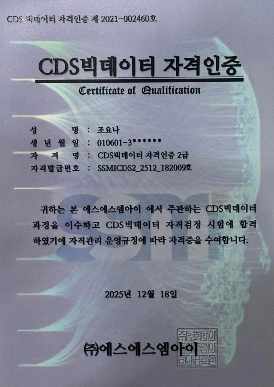 CDS Big Data Qualification, Level 2
